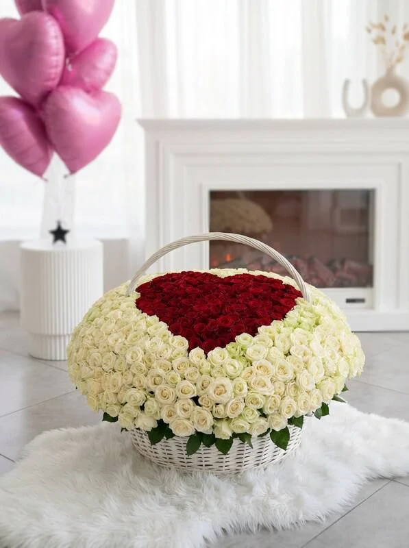 Корзина "Белое Сердце"